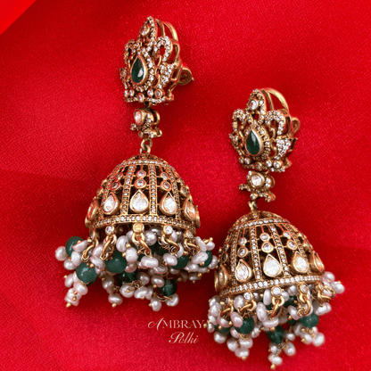 Amaya Earrings - Ambraya Polki