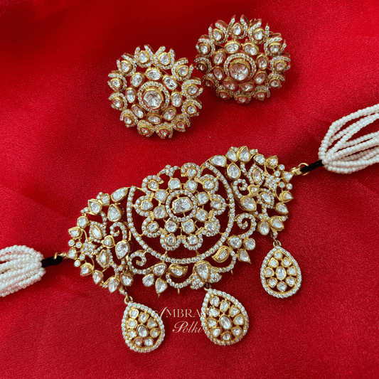 Tamika Necklace Set - Ambraya Polki