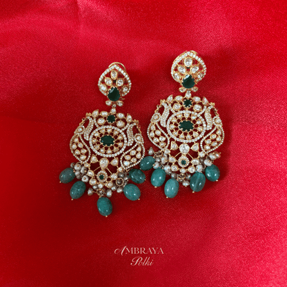 Adya Earrings - Ambraya Polki