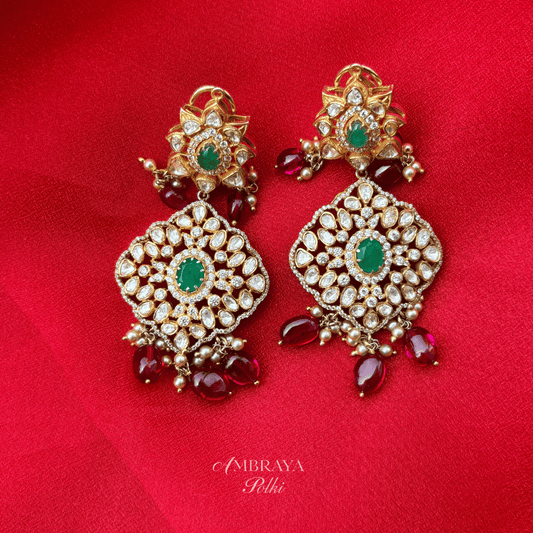 Prana Earrings - Ambraya Polki
