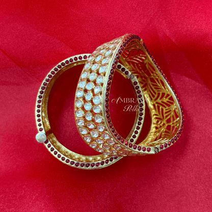 Varya Bangles (Pair) - Ambraya Polki