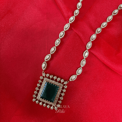 Nayantara Long Necklace - Ambraya Polki