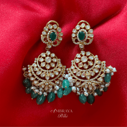 Ira Earrings - Ambraya Polki
