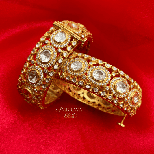 Asmira Bangles (Pair) - Ambraya Polki