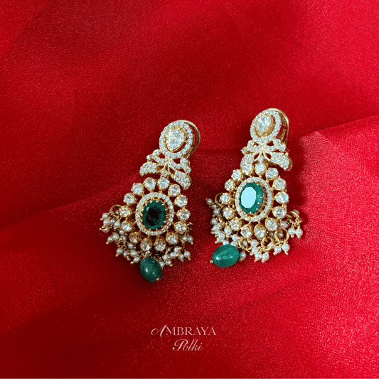 Keya Earrings - Ambraya Polki