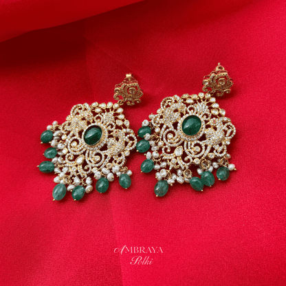 Zuhi Earrings - Ambraya Polki