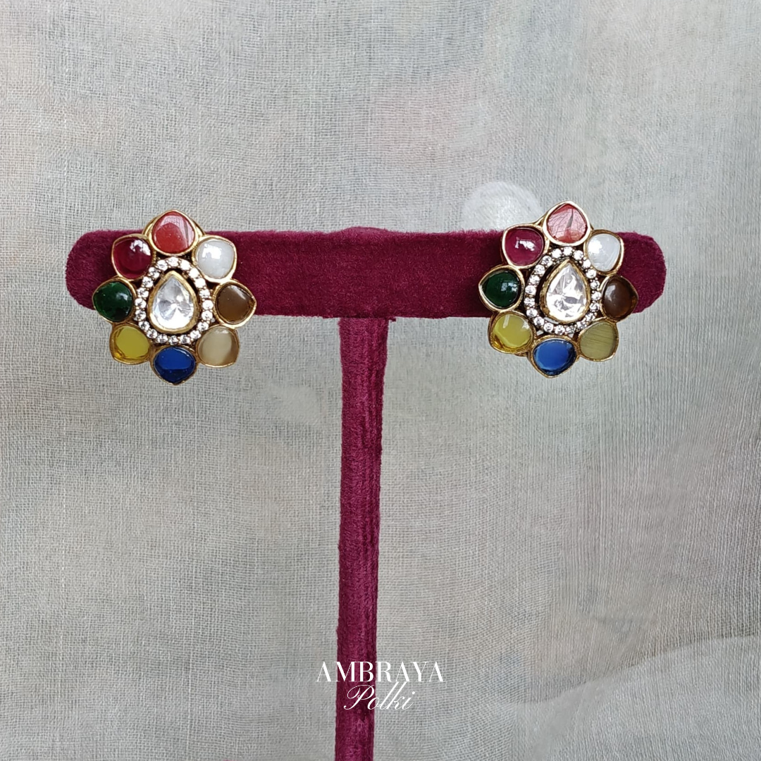 Navratan Risa Earrings