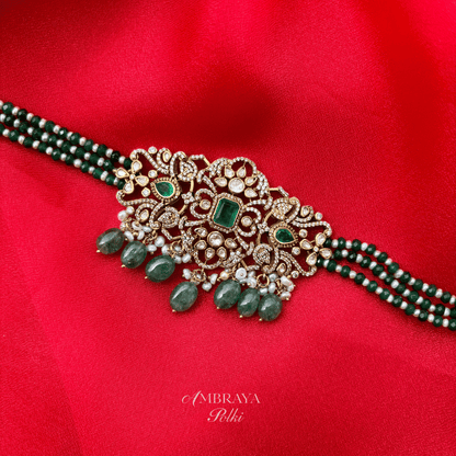 Adya Necklace - Ambraya Polki