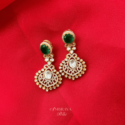 Mishika Earrings - Ambraya Polki