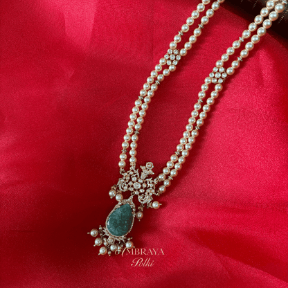 Rudrani Long Necklace - Ambraya Polki