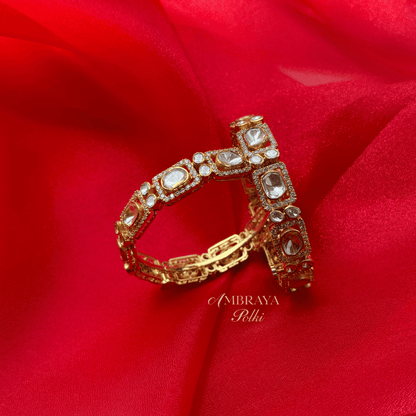 Anaya Bangles (Pair) - Ambraya Polki