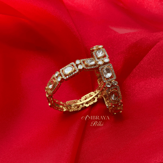 Anaya Bangles (Pair) - Ambraya Polki