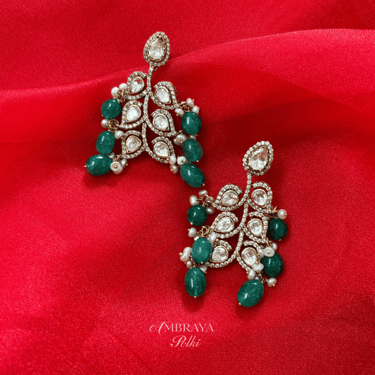 Malini Earrings - Ambraya Polki