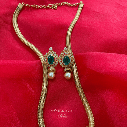 Nitya Necklace Set - Ambraya Polki