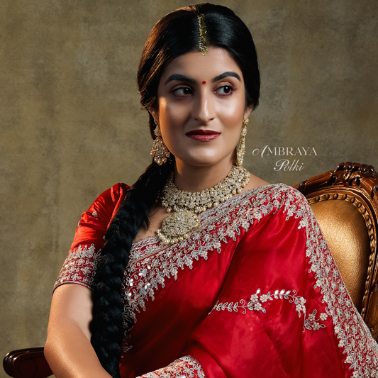 Swara Moissanite Necklace Set - Ambraya Polki