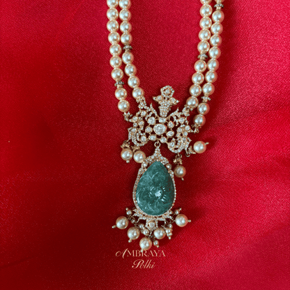 Rudrani Long Necklace - Ambraya Polki