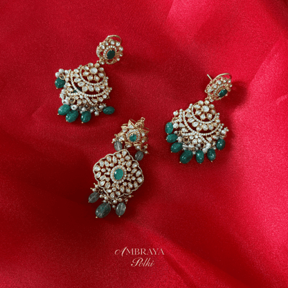 Ira Pendant Set - Ambraya Polki