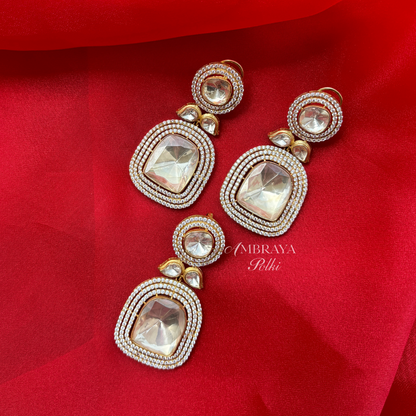 Saira Pendant Set - Ambraya Polki